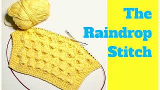 How to knit the 💧Raindrop Stitch💧  TeoMakes [upl. by Aniraz]