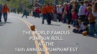 World Famous Pumpkin Roll at the 16th Annual Pumpkinfest in Franklin NC [upl. by Thurstan]