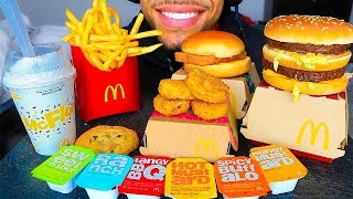 ASMR MCDONALDS MUKBANG BIG MAC OREO MCFLURRY FRIES CHICKEN NUGGETS EATING SHOW JERRY BIG BITES [upl. by Bo]