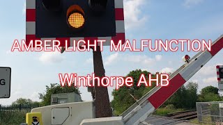 AMBER LIGHT MALFUNCTION Winthorpe Level Crossing 140620 [upl. by Vernon]