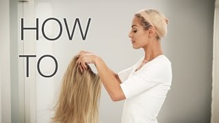 How to Put on a Wig  Its easy watch video [upl. by Eadith]