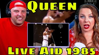 reaction To Queen  Live Aid 1985 Show Completo FULL HD 1080p REMASTER THE WOLF HUNTERZ REACT [upl. by Nilac573]