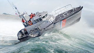 US Coast Guard Boat Goes Vertical During Fight With Extreme Waves [upl. by Aneelehs]