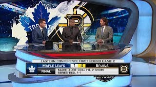 NHL Tonight Leafs  Bruins recap Apr 13 2019 [upl. by Hsiekal]