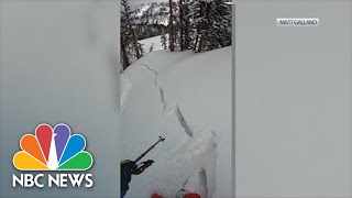 WATCH Skiers Survive Utah Avalanche [upl. by Sidon]