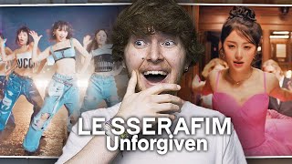 THIS IS BRILLIANT LE SSERAFIM  UNFORGIVEN feat Nile Rodgers  Official MV Reaction [upl. by Gannon468]