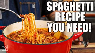 The Only Homemade Spaghetti Recipe Youll Ever Need [upl. by Meridel]