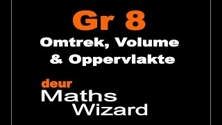 Graad 8 Omtrek Oppervlakte en Volume [upl. by Eclud]