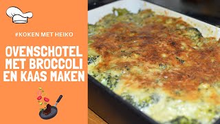 Ovenschotel met broccoli en kaas maken Super met zoete aardappels [upl. by Irtimd]