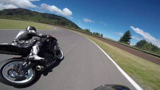 Aprilia RS250 vs GSXR600RR  Ends in High Side [upl. by Idnym724]