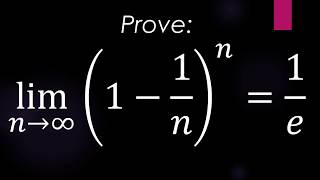 Limit 11nn  1e as n approaches to infinity Proof Mad Teacher [upl. by Debera]