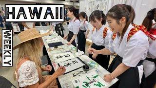 Japanese Girls Teaching Me  2024 Honolulu Festival Pt 1 [upl. by Nref]