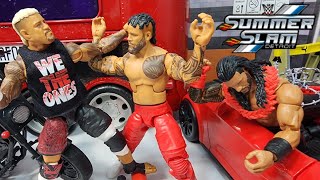 STREET FIGHT ACTION FIGURE MATCH ROMAN REIGNS VS USOS [upl. by Gaddi]