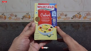 Weikfield Vanilla Flavour Custard Powder  Review [upl. by Proudman]