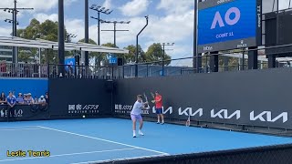 Stan Wawrinka  Australian Open 2024 Practice Session [upl. by Aedrahs]