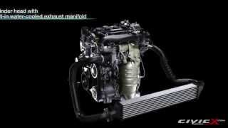 2016 Honda Civic 15L Turbo Engine Presentation [upl. by Shwalb]