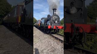 Caledonian No 55189 passes over Bledlow Cricket Ground Crossing 15924 trainspotting railway [upl. by Berenice]