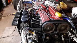 Locost X16XE engine running on bike carbs [upl. by Ardnuahc]