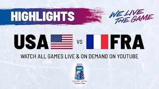 Highlights  USA vs France  2023 IIHFWorlds [upl. by Krebs]