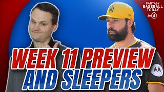 Week 11 Preview TwoStart Pitchers amp Sleeper Hitters  Fantasy Baseball Advice [upl. by Jourdain919]