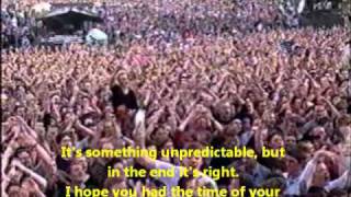 Green Day  Good Riddance live w lyrics [upl. by Udall]