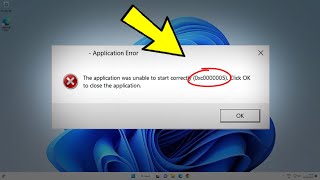 Fix The application was unable to start correctly 0xc0000005 in Windows 11  1087  Error 0xc00005 [upl. by Biddy32]