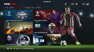 PES 2016  Game Menu preview Xbox 360 [upl. by Randell]