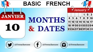 LEARN FRENCH MONTHS OF THE YEAR amp HOW TO TELL THE DATE IN FRENCH [upl. by Ibbob]