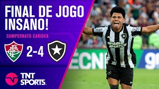 CONFUSÃO GOLS NO FINAL E VITÓRIA DO FOGÃO NO CLÁSSICO FLUMINENSE 2 X 4 BOTAFOGO [upl. by Ronym]