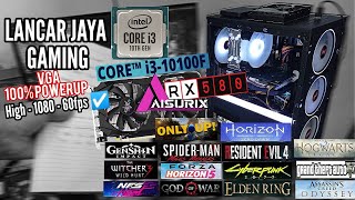 RAKITAN PC LANCAR GAME BERAT PAKAI INTEL CORE I3 10100F DAN VGA RX 580 8GB AISURIX TEST GAME [upl. by Galligan295]