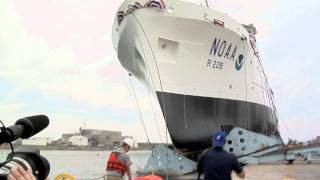 Christening and Launch of the NOAA Ship Reuben Lasker  June 16 2012 [upl. by Lesiram311]