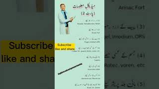 Medical Information in urdu to englishTablets namesytshorts trending viralvideo tablet [upl. by Lerim748]