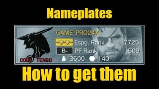 MGSV Nameplates How to get them [upl. by Aketal969]