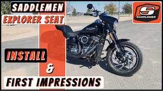 Saddlemen Explorer Seat  Install amp First Impressions  HarleyDavidson Sport Glide [upl. by Gschu347]