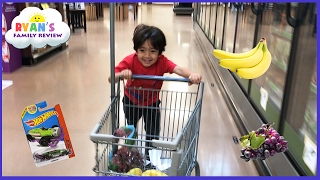 Kid Size Grocery Shopping trip and learn how to count Ryans Family Review [upl. by Voss540]