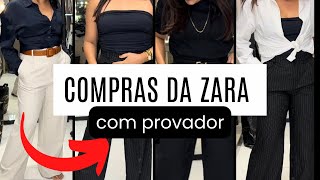 COMPRINHAS DE LOOKS elegantes da ZARA  calças e camisas  Tendência  provador da zara [upl. by Jacinthe]