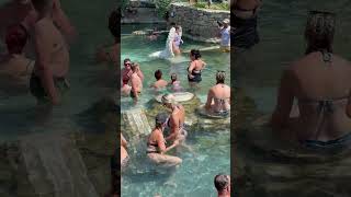 🌞Pamukkale Cleopatra Pool Summer Holiday Fun Day🧜‍♀️ pamukkale pamukkaleturkey [upl. by Ahsiemal]