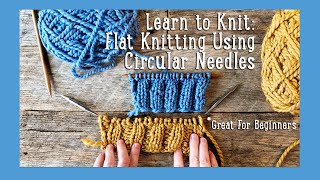 🙌 How to Knit Flat with Circular Needles  Learn to Knit 🙌 [upl. by Westerfield]