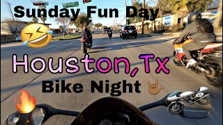 Bike Night On Southside In Houston Tx On Sunday  Maserati Marc [upl. by Ahsiliw44]