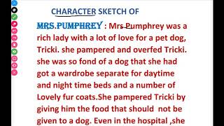 character sketches of MrsPumphreyDr Herriot Tricki Triumph of surgery class 10 English [upl. by Ahsieuqal]