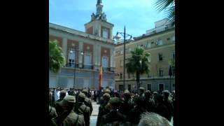 Jura Bandera Civil en Huelva Himno Artilleros [upl. by Essex]