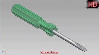 Screw Driver Video Tutorial Autodesk Inventor [upl. by Cox260]