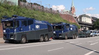 Hamburg im Ausnahmezustand G20Gipfel Polizei Großeinsatz Wasserwerfer im Einsatz [upl. by Acirne]