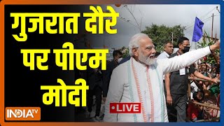 PM Narendra Modi Gujarat Visit LIVE । Development Projects in Gujarat। DefExpo । India TV LIVE [upl. by Cardon412]