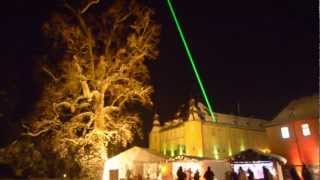 Laserstrahl über Schloss Dyck Weihnachtsmarkt [upl. by Joo587]