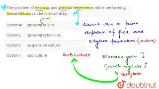 The problem of necrosis and gradual senescence while proforming tissue culture can be overcome [upl. by Haldes]