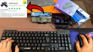 ₹500 keyboard mouse usb hub otg from flipkart  buy amp setup ⌨️ 🖱 in mobile for gaming free fire [upl. by Ibby]