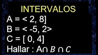 Intervalos intersección de 3 intervalos y gráfico operaciones con intervalos ejemplos [upl. by Ogeid]