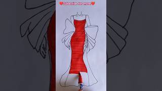 Iconic Dress Designs🔥 Pinterest Dresses shorts art craft dress drawing painting colors diy [upl. by Ahtelrac398]