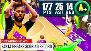 I SCORED 177 POINTS IN THE NBA 2K24 REC CENTER Official World Record [upl. by Blen211]